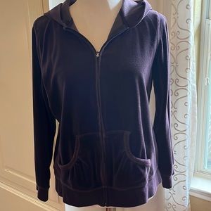 2 pants & 1 jacket. plum color, made for life sweat set. petite L